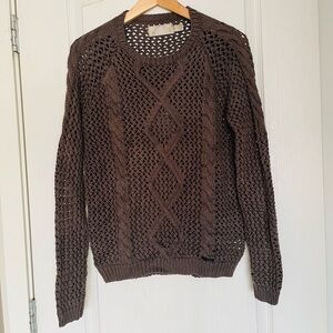 Pedro del Hierro Dark Green Cable Knit Sweater Size Small